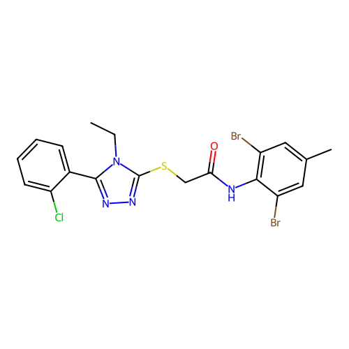 C19H17Br2ClN4OS structure
