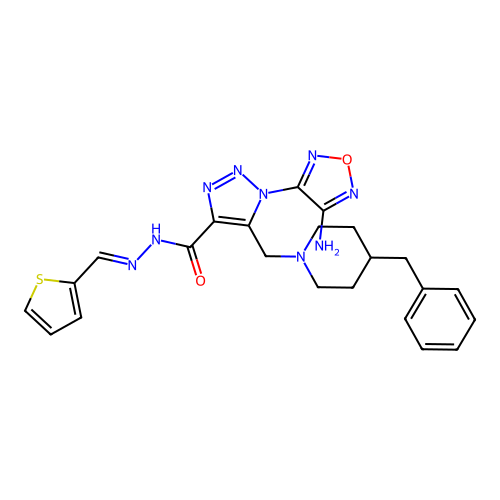 C23H25N9O2S structure