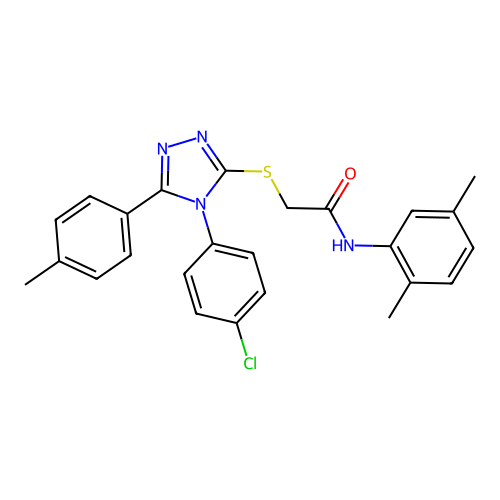 2-{[4-(4-chlorophenyl)-5-(4-methylphenyl)-4H-1,2,4-triazol-3-yl]sulfanyl}-N-(2,5-dimethylphenyl)acetamide structure