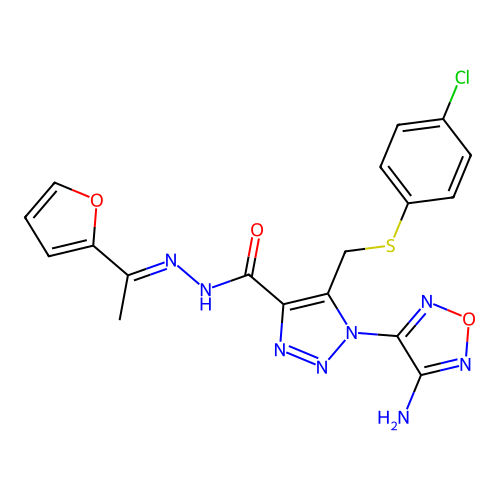 C18H15ClN8O3S structure