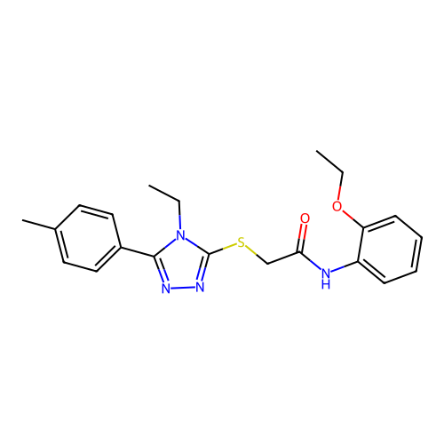 N-(2-ethoxyphenyl)-2-((4-ethyl-5-(p-tolyl)-4H-1,2,4-triazol-3-yl)thio)acetamide structure