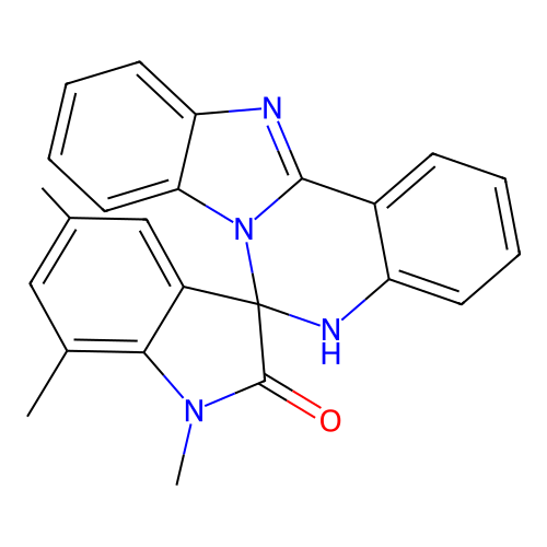 1',5',7'-trimethyl-5H-spiro[benzimidazo[1,2-c]quinazoline-6,3'-indol]-2'(1'H)-one structure