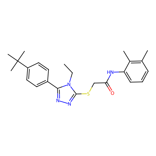 2-((5-(4-(tert-butyl)phenyl)-4-ethyl-4H-1,2,4-triazol-3-yl)thio)-N-(2,3-dimethylphenyl)acetamide structure