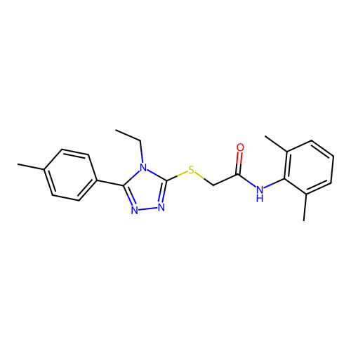 N-(2,6-dimethylphenyl)-2-((4-ethyl-5-(p-tolyl)-4H-1,2,4-triazol-3-yl)thio)acetamide structure
