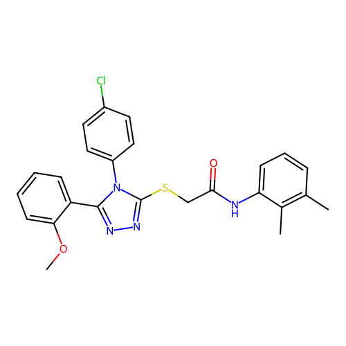 2-{[4-(4-chlorophenyl)-5-(2-methoxyphenyl)-4H-1,2,4-triazol-3-yl]sulfanyl}-N-(2,3-dimethylphenyl)acetamide structure