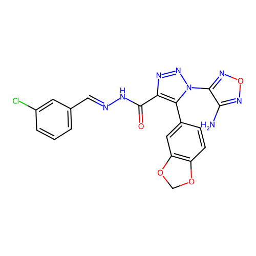 C19H13ClN8O4 structure