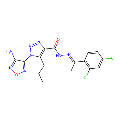 C16H16Cl2N8O2 structure