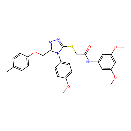 N-(3,5-dimethoxyphenyl)-2-((4-(4-methoxyphenyl)-5-((p-tolyloxy)methyl)-4H-1,2,4-triazol-3-yl)thio)acetamide structure