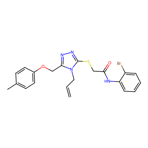 2-((4-allyl-5-((p-tolyloxy)methyl)-4H-1,2,4-triazol-3-yl)thio)-N-(2-bromophenyl)acetamide structure