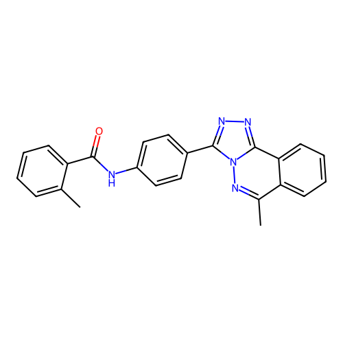 2-methyl-N-[4-(6-methyl[1,2,4]triazolo[3,4-a]phthalazin-3-yl)phenyl]benzamide structure