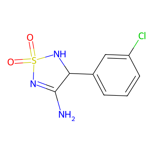 4-(3-Chlorophenyl)-1,2,5-thiadiazolidin-3-imine 1,1-dioxide structure
