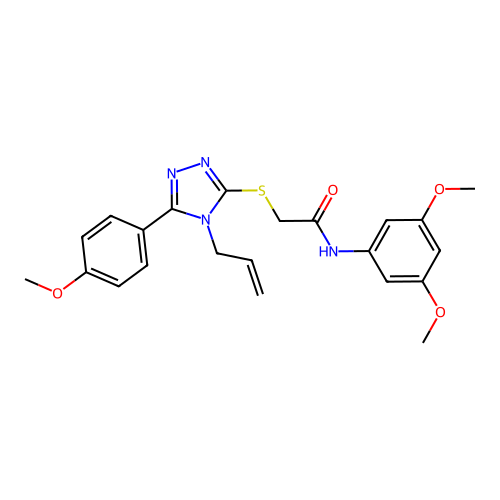 2-((4-allyl-5-(4-methoxyphenyl)-4H-1,2,4-triazol-3-yl)thio)-N-(3,5-dimethoxyphenyl)acetamide structure