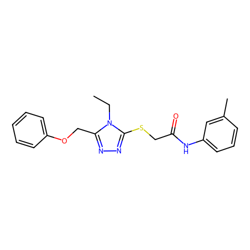 2-{[4-ethyl-5-(phenoxymethyl)-4H-1,2,4-triazol-3-yl]sulfanyl}-N-(3-methylphenyl)acetamide structure