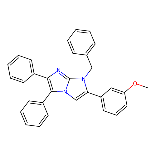 1-benzyl-2-(3-methoxyphenyl)-5,6-diphenyl-1H-imidazo[1,2-a]imidazole structure
