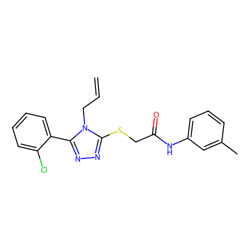 2-{[5-(2-chlorophenyl)-4-(prop-2-en-1-yl)-4H-1,2,4-triazol-3-yl]sulfanyl}-N-(3-methylphenyl)acetamide structure