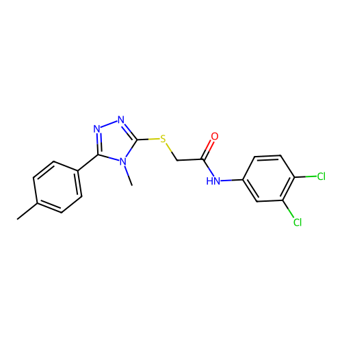 N-(3,4-dichlorophenyl)-2-{[4-methyl-5-(4-methylphenyl)-4H-1,2,4-triazol-3-yl]sulfanyl}acetamide structure