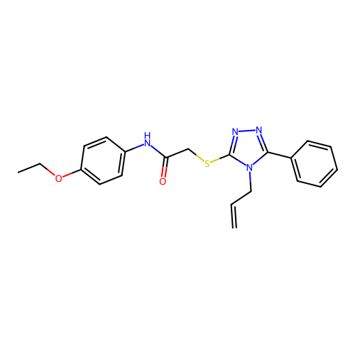N-(4-ethoxyphenyl)-2-{[5-phenyl-4-(prop-2-en-1-yl)-4H-1,2,4-triazol-3-yl]sulfanyl}acetamide structure