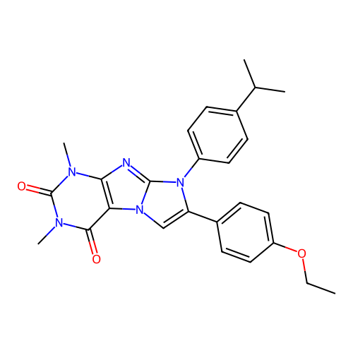 7-(4-ethoxyphenyl)-2,4-dimethyl-6-(4-propan-2-ylphenyl)purino[7,8-a]imidazole-1,3-dione structure
