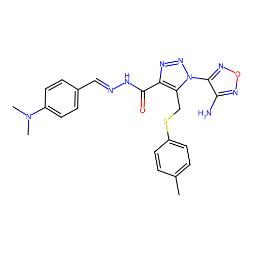 C22H23N9O2S structure