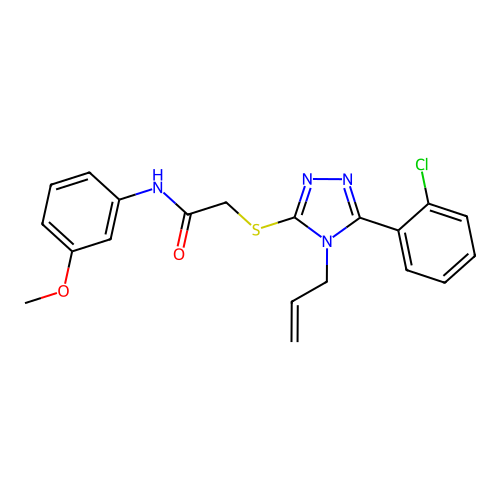 2-{[5-(2-chlorophenyl)-4-(prop-2-en-1-yl)-4H-1,2,4-triazol-3-yl]sulfanyl}-N-(3-methoxyphenyl)acetamide structure