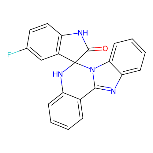 5'-fluoro-5H-spiro[benzimidazo[1,2-c]quinazoline-6,3'-indol]-2'(1'H)-one structure