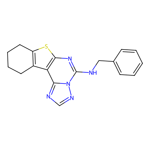 N-Benzyl-10-thia-3,5,6,8-tetraazatetracyclo[7.7.0.0(2,6).0(11,16)]hexadeca-1(9),2,4,7,11(16)-pentaen-7-amine structure