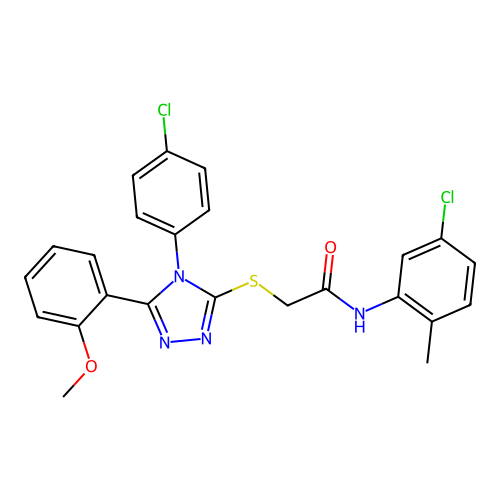 N-(5-chloro-2-methylphenyl)-2-{[4-(4-chlorophenyl)-5-(2-methoxyphenyl)-4H-1,2,4-triazol-3-yl]sulfanyl}acetamide structure