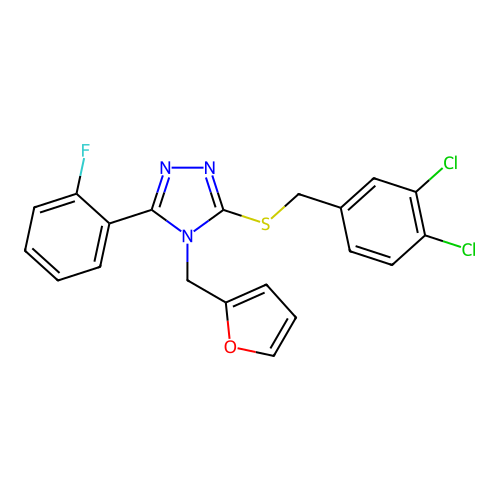 C20H14Cl2FN3OS structure