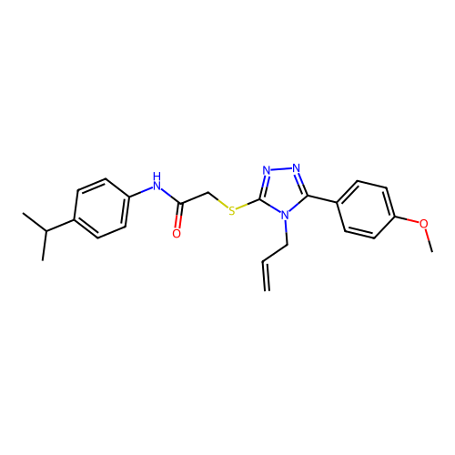 2-{[5-(4-methoxyphenyl)-4-(prop-2-en-1-yl)-4H-1,2,4-triazol-3-yl]sulfanyl}-N-[4-(propan-2-yl)phenyl]acetamide structure