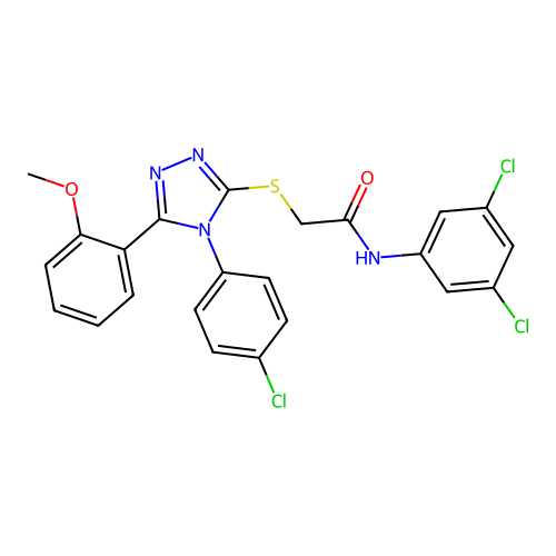 C23H17Cl3N4O2S structure