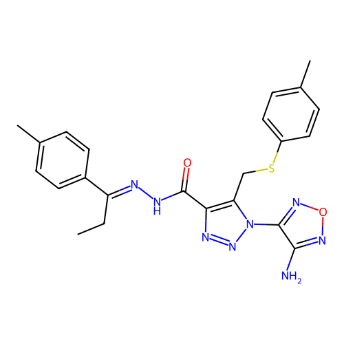 C23H24N8O2S structure
