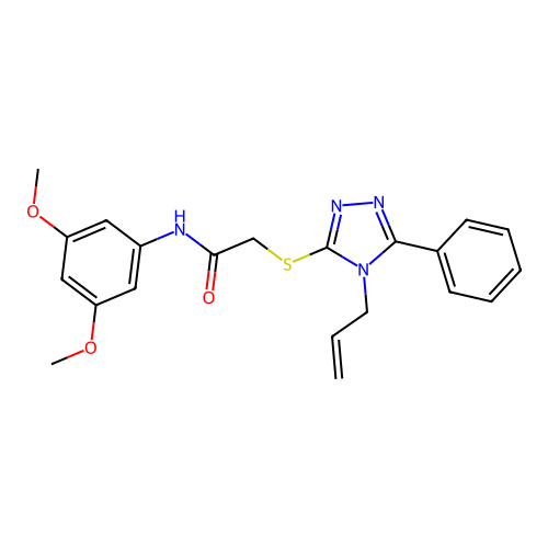 N-(3,5-dimethoxyphenyl)-2-{[5-phenyl-4-(prop-2-en-1-yl)-4H-1,2,4-triazol-3-yl]sulfanyl}acetamide structure