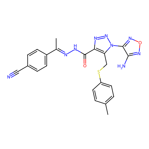 C22H19N9O2S structure