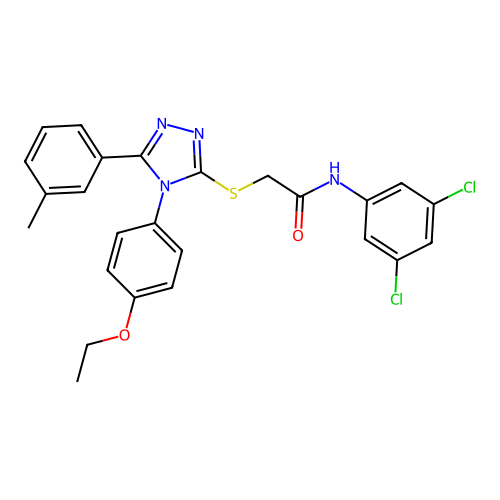 N-(3,5-dichlorophenyl)-2-{[4-(4-ethoxyphenyl)-5-(3-methylphenyl)-4H-1,2,4-triazol-3-yl]sulfanyl}acetamide structure