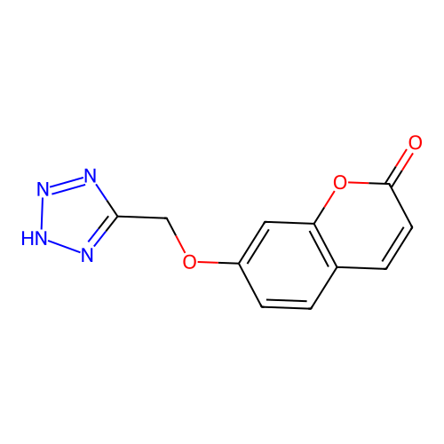 7-(1H-tetrazol-5-ylmethoxy)-2H-chromen-2-one structure