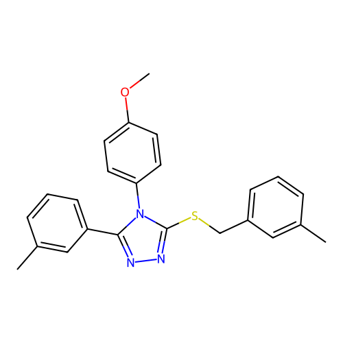 4-(4-methoxyphenyl)-3-(3-methylphenyl)-5-{[(3-methylphenyl)methyl]sulfanyl}-4H-1,2,4-triazole structure