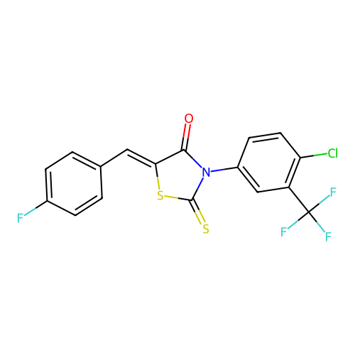 C17H8ClF4NOS2 structure
