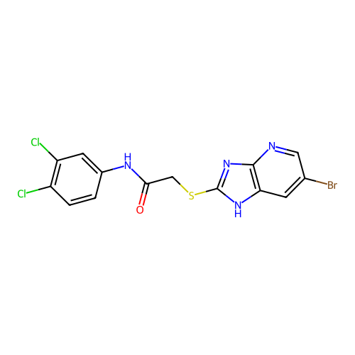 C14H9BrCl2N4OS structure