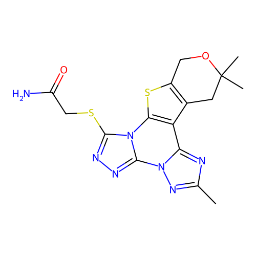 C16H17N7O2S2 structure