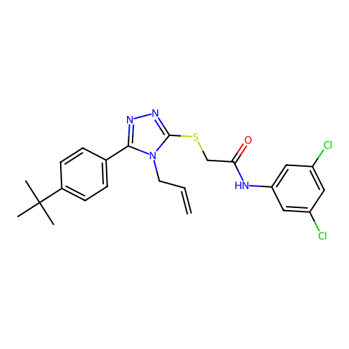 C23H24Cl2N4OS structure