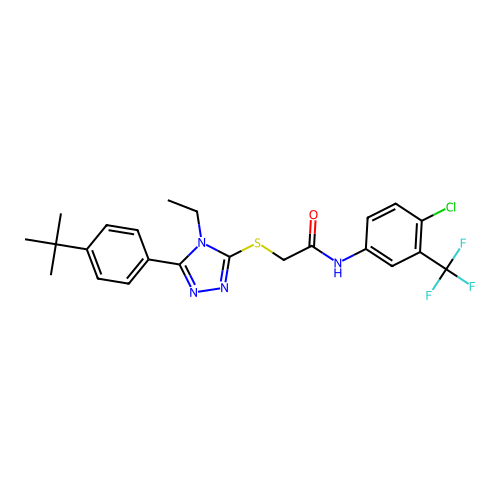 C23H24ClF3N4OS structure