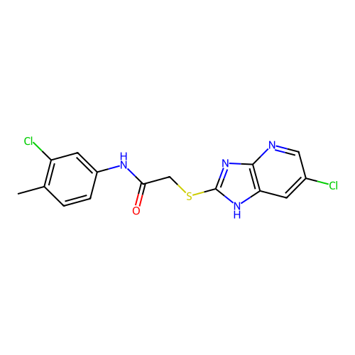 C15H12Cl2N4OS structure