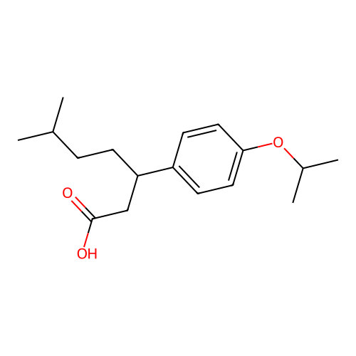3-(4-Isopropoxyphenyl)-6-methylheptanoic acid structure