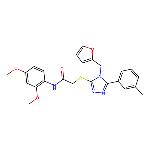 N-(2,4-dimethoxyphenyl)-2-{[4-(furan-2-ylmethyl)-5-(3-methylphenyl)-4H-1,2,4-triazol-3-yl]sulfanyl}acetamide structure