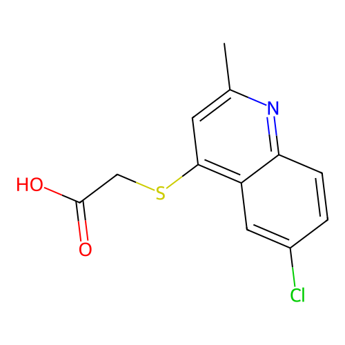 [(6-Chloro-2-methylquinolin-4-yl)thio]acetic acid structure