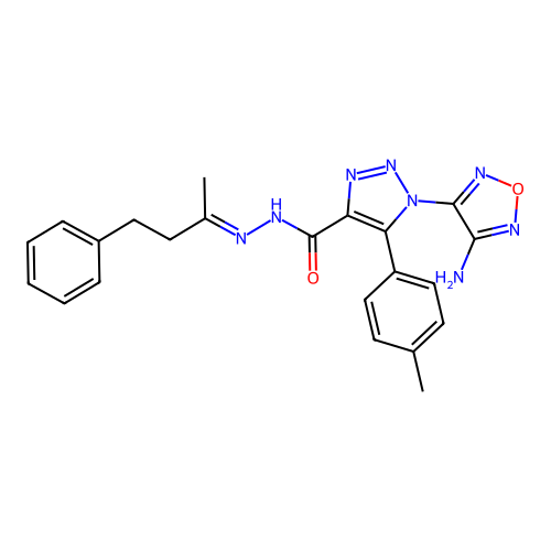 C22H22N8O2 structure