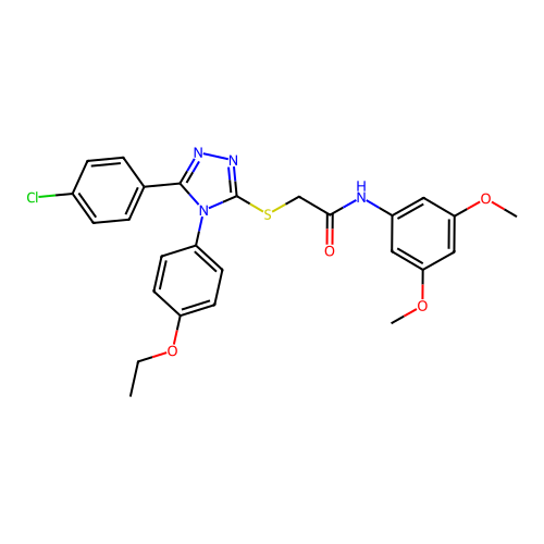 2-{[5-(4-chlorophenyl)-4-(4-ethoxyphenyl)-4H-1,2,4-triazol-3-yl]sulfanyl}-N-(3,5-dimethoxyphenyl)acetamide structure