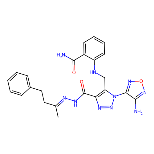 C23H24N10O3 structure