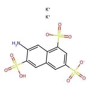 1,3,6-Naphthalenetrisulfonic acid, 7-amino-, potassium salt (1:2) structure