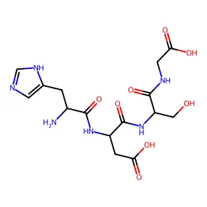 Poly(histidyl-aspartyl-seryl-glycine) structure